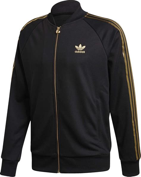 adidas schwarz gold jacke|adidas originals jacke.